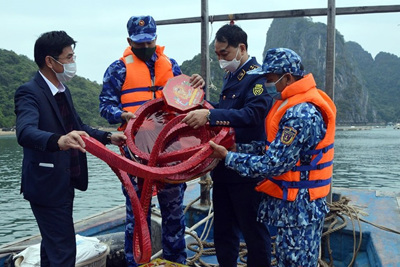 Quảng Ninh: Thu giữ gần 300kg pháo nổ trên biển