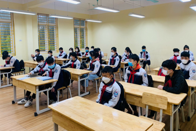 Huyện Ba Vì: Hơn 23.000 học sinh trở lại trường học trực tiếp