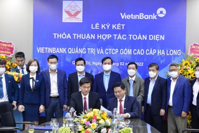 Vietinbank Quảng Trị ký kết thỏa thuận hợp tác dự án sản xuất gạch tuynel