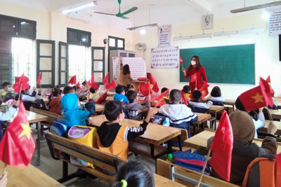 Huyện Ba Vì: Hơn 95% học sinh tiểu học trở lại trường học trực tiếp
