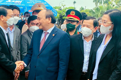 Chủ tịch nước Nguyễn Xuân Phúc thăm và làm việc tại Quảng Ngãi