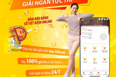 Tiền về ngay khi vay online tại App HDBank