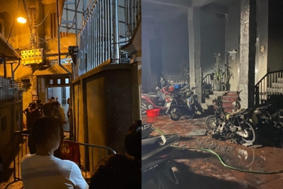 Hà Nội: Cháy khu nhà trọ ở Phú Đô, 1 người tử vong