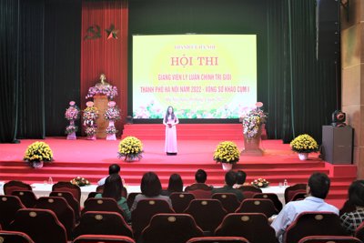 Sơ khảo Hội thi giảng viên lý luận chính trị giỏi Hà Nội năm 2022