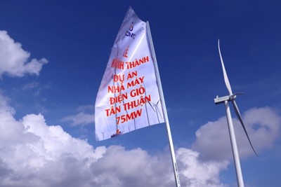 Nhà máy Điện gió Tân Thuận sẽ cung cấp 225 triệu kWh/năm