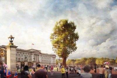 Anh sẽ trưng bày tượng khổng lồ từ 350 cây xanh bên ngoài Điện Buckingham