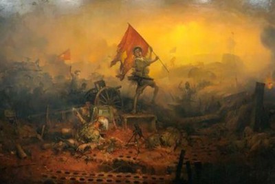 Trưng bày tranh sơn dầu “khổng lồ” về chiến thắng Điện Biên Phủ tại Hà Nội