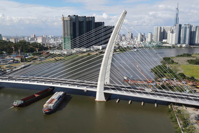 TP Hồ Chí Minh: Khoảng 10.000 lượt xe qua cầu Thủ Thiêm 2 mỗi ngày