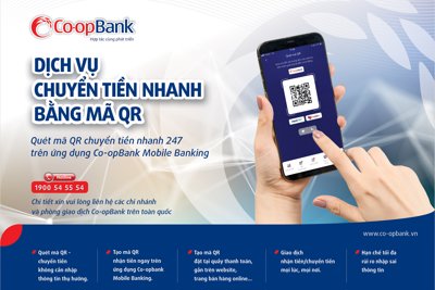 Co-opBank ra mắt dịch vụ chuyển tiền nhanh bằng mã QR