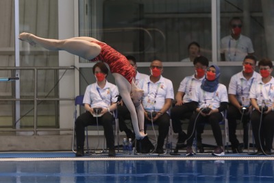 VĐV nhảy cầu của đoàn thể thao Hà Nội đã giành huy chương SEA Games 31