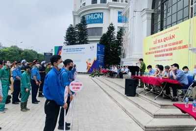 Quận Thanh Xuân: Ra quân đảm bảo an ninh trật tự dịp SEA Games 31