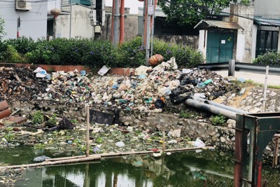 Tại xã Vĩnh Quỳnh, huyện Thanh Trì: Tái diễn tình trạng ô nhiễm sông, hồ