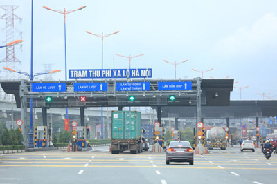 Đề xuất lắp thêm 8 làn thu phí không dừng trạm BOT Xa lộ Hà Nội