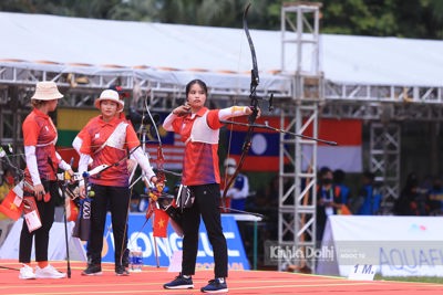 Gay cấn màn săn huy chương của VĐV bắn cung Hà Nội tại SEA Games 31