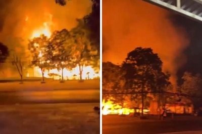 Nhanh chóng dập tắt 2 đám cháy lớn lúc rạng sáng ở Thạch Thất, Quốc Oai