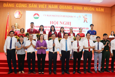 Huyện Ba Vì tuyên dương, trao thưởng các vận động viên tham gia SEA Games 31
