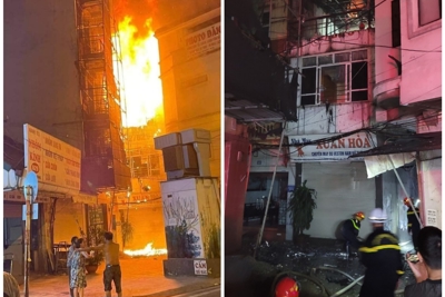 Nhanh chóng dập tắt đám cháy lớn ở nhà dân trên đường Giải Phóng