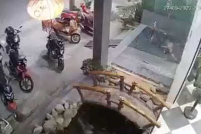 Quảng Bình: Clip bé trai đuối nước thương tâm trong hồ cá tại quán Cafe