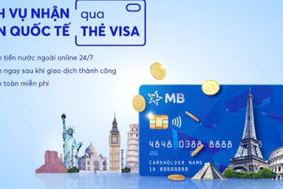 Nhận tiền từ nước ngoài dễ dàng với thẻ thanh toán quốc tế MB Visa