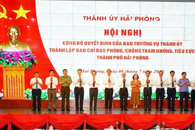 Thành lập Ban Chỉ đạo Phòng, chống tham nhũng, tiêu cực TP Hải Phòng