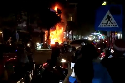 Quảng Ngãi: Cháy lớn ở trung tâm TP Quảng Ngãi