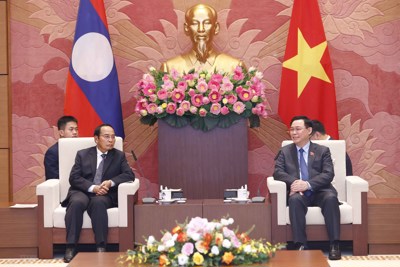 Chủ tịch Quốc hội tiếp Phó Chủ tịch nước Lào Bounthong Chitmany 