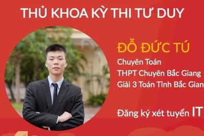 Lộ diện Thủ khoa kỳ thi Đánh giá tư duy 2022- ĐH Bách khoa Hà Nội