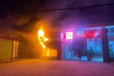 Hải Phòng: Cháy cây ATM ngân hàng Agribank lúc nửa đêm