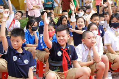Nhiều trường học Hà Nội rộn ràng với Chương trình chào đón học sinh lớp 6