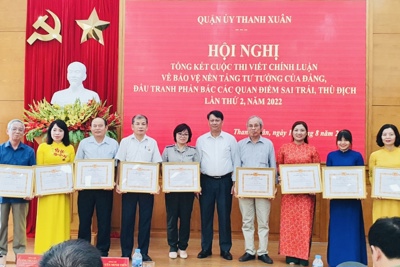Quận Thanh Xuân: 268 bài dự thi viết bảo vệ nền tảng tư tưởng của Đảng