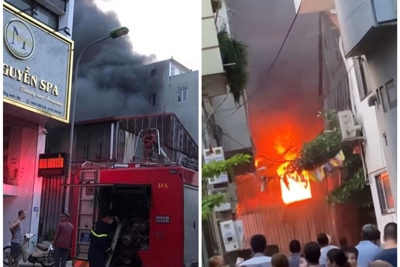 Hà Nội: Cháy lớn tại xưởng mút xốp ở Bắc Hồng, Đông Anh 