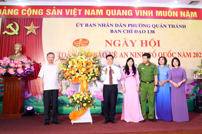 Lãnh đạo Bộ Công an, TP Hà Nội dự Ngày hội toàn dân bảo vệ ANTQ