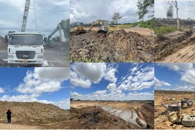 Long An: Bức xúc nạn khai thác đất trái phép sau trụ sở UBND huyện