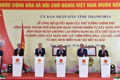 Chủ tịch nước dự lễ khởi công xây dựng một ''địa chỉ đỏ'' tại Thanh Hóa