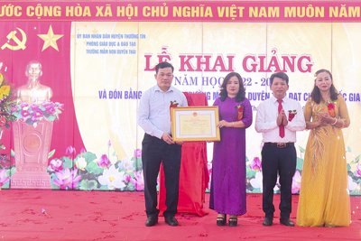 Huyện Thường Tín: Hai trường mầm non đón Bằng công nhận đạt chuẩn Quốc gia