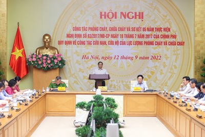 Thủ tướng Phạm Minh Chính chủ trì Hội nghị về công tác phòng cháy, chữa cháy