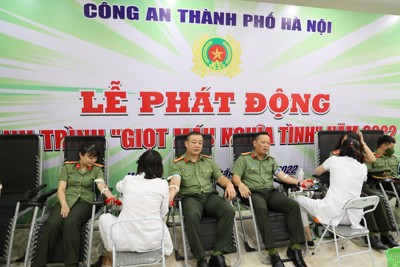 Công an TP Hà Nội với mục tiêu hiến tặng 2.300 đơn vị máu