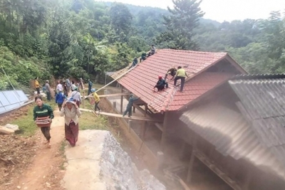 Nghệ An: Đã di dời dân ra khỏi khu vực sụt lún tại huyện Kỳ Sơn