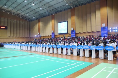 Khai mạc Giải cầu lông học sinh - sinh viên TP Hà Nội năm 2022