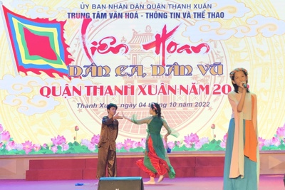 Quận Thanh Xuân: Độc đáo các tiết mục chung khảo Liên hoan dân ca, dân vũ