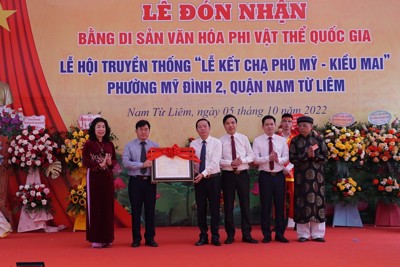 “Lễ kết chạ Phú Mỹ- Kiều Mai” đón Bằng văn hóa di sản Quốc gia 