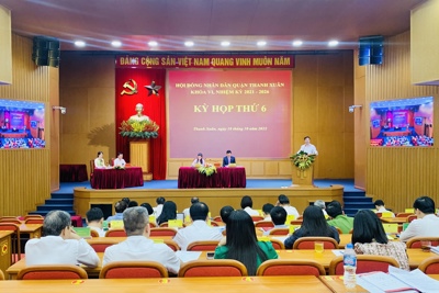 HĐND quận Thanh Xuân:Thông qua 3 nghị quyết lĩnh vực ngân sách, tài chính, đầu tư