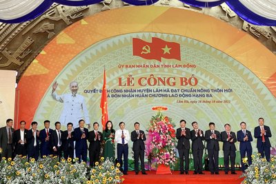 Huyện Lâm Hà, tỉnh Lâm Đồng được công nhận đạt chuẩn nông thôn mới