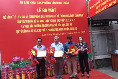 Phường đầu tiên ở TP Hồ Chí Minh có Tổ liên gia an toàn PCCC
