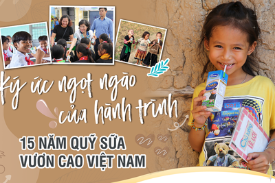 Ký ức ngọt ngào của hành trình 15 năm Quỹ sữa Vươn cao Việt Nam