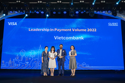 Vietcombank đươc vinh danh nhiều hạng mục giải thưởng của Tổ chức thẻ Quốc tế Visa