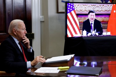 Lần đầu tiên ông Biden gặp trực tiếp ông Tập với tư cách Tổng thống Mỹ