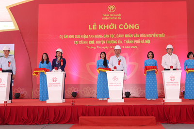 Khởi công xây dựng Khu lưu niệm Danh nhân văn hóa thế giới Nguyễn Trãi