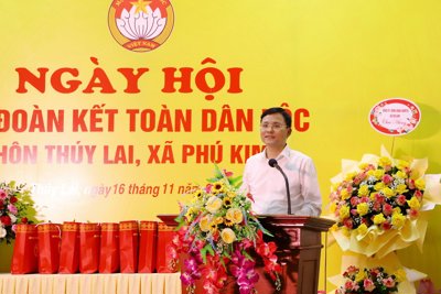 Phó Chủ tịch HĐND TP dự Ngày hội Đại đoàn kết tại huyện Thạch Thất
