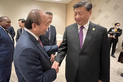 Chủ tịch nước Nguyễn Xuân Phúc gặp Tổng Bí thư, Chủ tịch Trung Quốc 